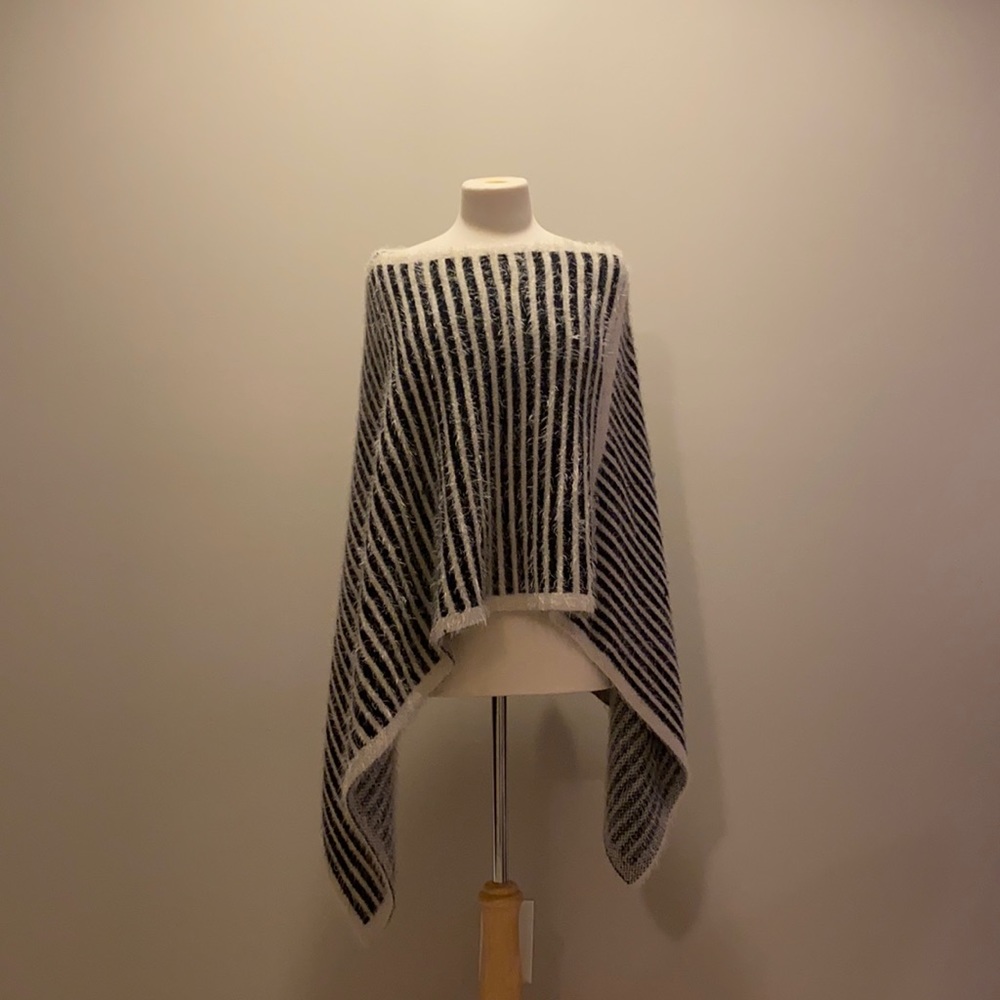 Black and white striped cape